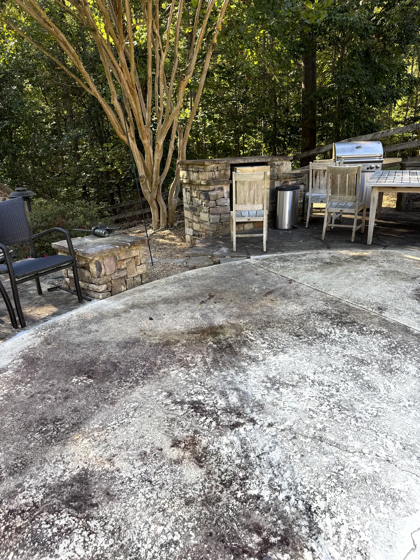 Back patio before restoration